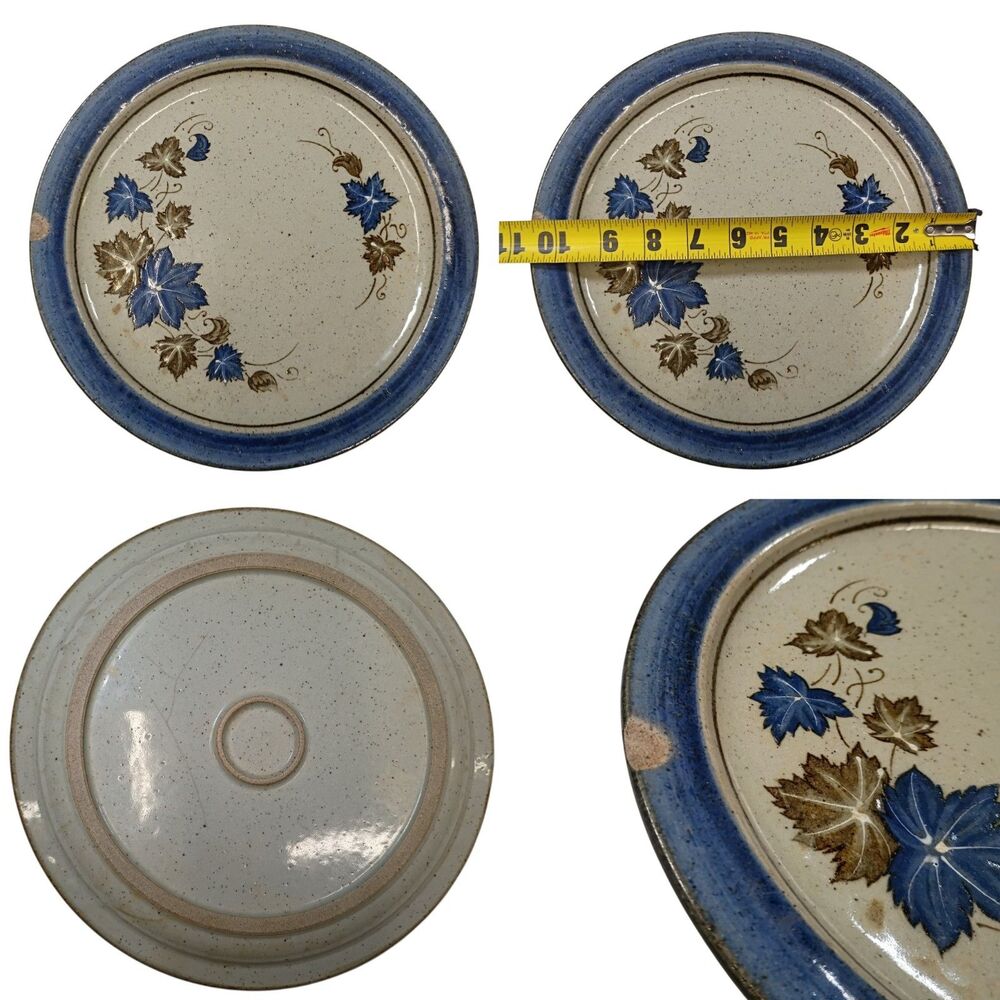 Vintage Otagiri Fall Leaves Dinner Plate Speckled Stoneware 10.5" Rustic Decor